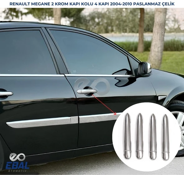 Renault Megane 2 SEDAN Krom Kapı Kolu 4 Kapı 2004-2010 Arası P.Çelik ürün görseli 1