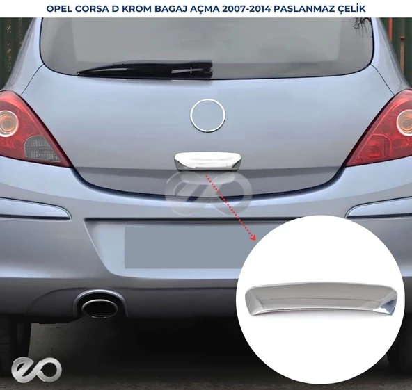 Opel Corsa D Krom Bagaj Açma 2007-2014 Arası P.çelik - Resim 2
