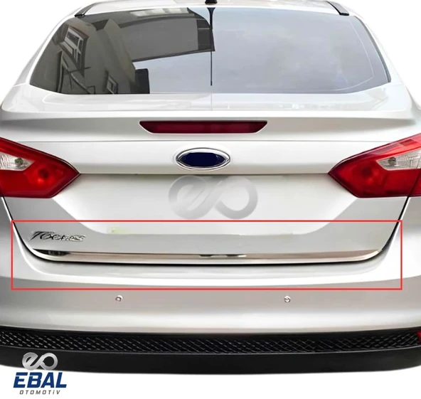Ford Focus 3 SEDAN  Krom Bagaj Alt Çıtası 2011 Üzeri PASLANMAZ ÇELİK - Resim 2