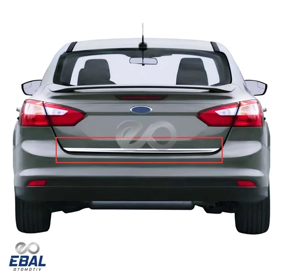 Ford Focus 3 SEDAN  Krom Bagaj Alt Çıtası 2011 Üzeri PASLANMAZ ÇELİK - Resim 3