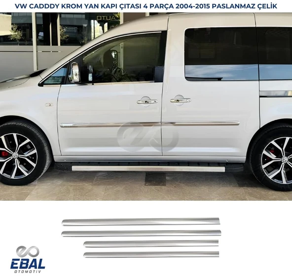 VW  Caddy Krom Yan Kapı Çıtası 4 Parça 2004-2015 P. Çelik ürün görseli 1