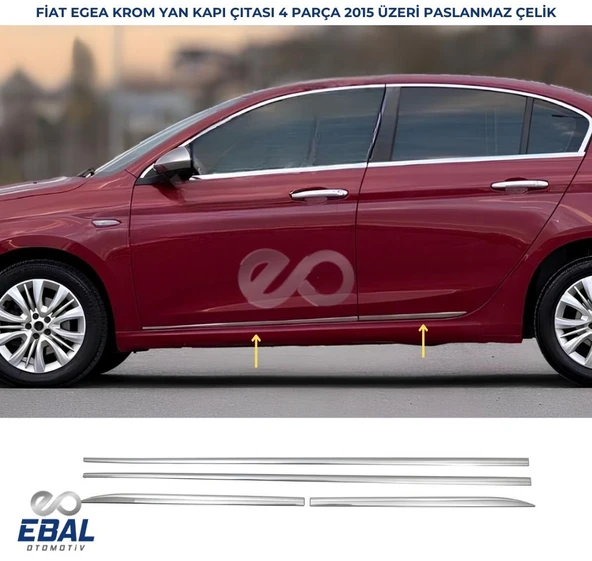 Fiat Egea Krom SEDAN-HB Yan Kapı Çıtası 4 Kapı P.çelik 2015 Üzeri