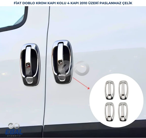 Citroen Nemo Krom Kapı Kolu 8.Prç 2008 Ve Sonrası Paslanmaz Çelik