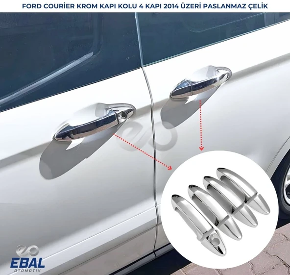 Ford Tourneo Courier Krom Kapı Kolu 4 Kapı 2014 Üzeri P. Çelik ürün görseli 1