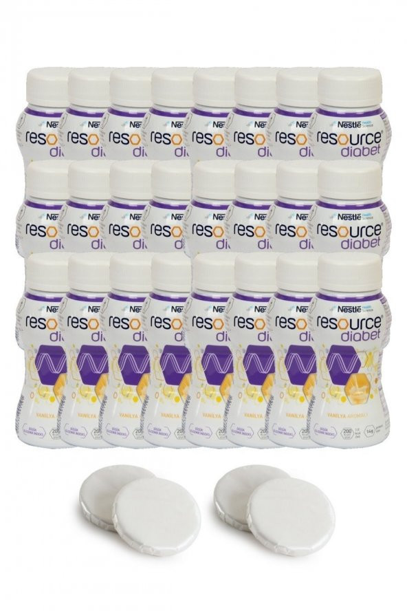 24 Adet Diyabet Sütü Vanilya Aromalı 200 Ml. + Mini Sabun Hediye