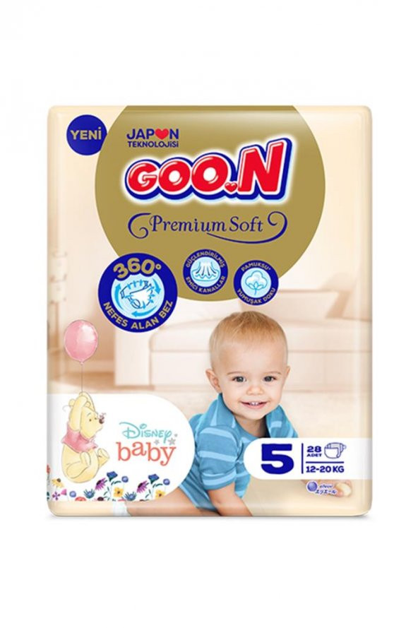 Goon Premium Soft Bebek Bezi 28li 5 Beden Jumbo