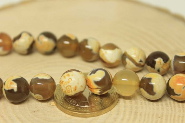 Akik Taşı Dizi 10mm (22430) - Resim 2