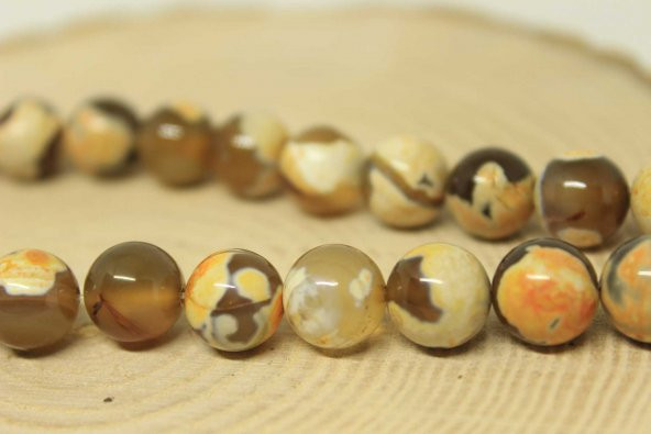 Akik Taşı Dizi 10mm (22430) - Resim 3