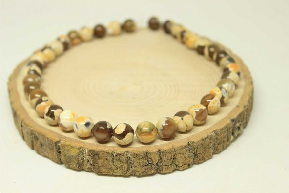 Akik Taşı Dizi 10mm (22430) - Resim 5