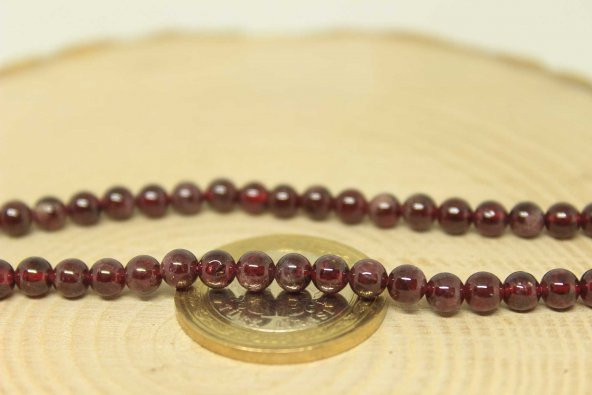 Lal (Granat) (Garnet) Taşı Dizi 4-4.5mm Aralığı - 2