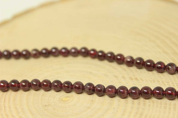 Lal (Granat) (Garnet) Taşı Dizi 4-4.5mm Aralığı - 4