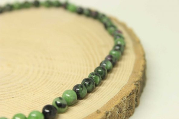 Anyolit (Rubizoit – Rubyzoisit) Taşı Dizi 6mm - Resim 5