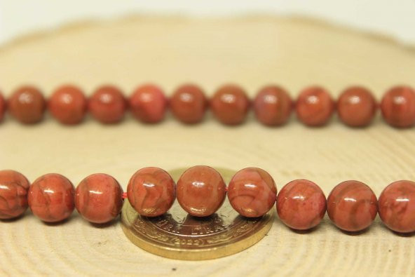 Jasper Taşı Kırmızı Dizi 8mm (22455) - Resim 2