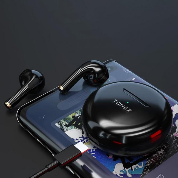 Tonex TX-440 TWS Kablosuz Kulak İçi Bluetooth Kulaklık - Siyah - 5