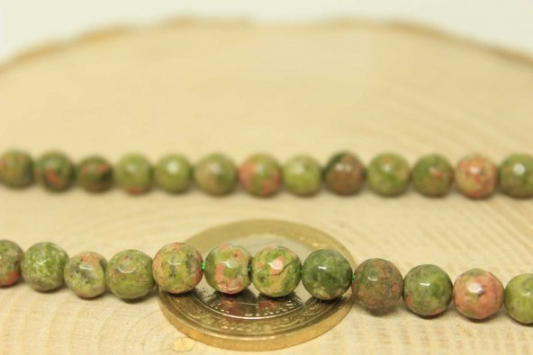 Unakit Taşı Faset Kesim Dizi 6mm - Resim 2