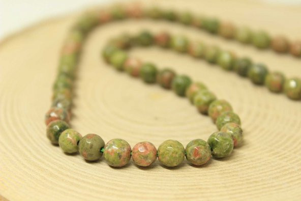 Unakit Taşı Faset Kesim Dizi 6mm - Resim 3