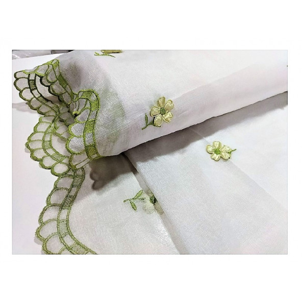 Taç tül keten perde-Mutfak perdesi - 2