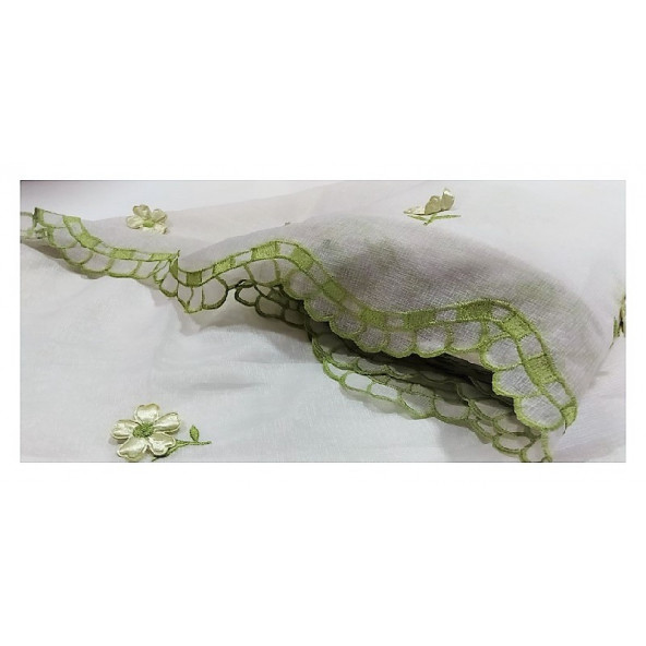 Taç tül keten perde-Mutfak perdesi - 4