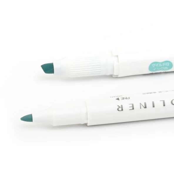 Zebra Mildliner Çift Taraflı İşaretleme Kalemi 5'li Set- (Soğuk Renkler-MAVİ RENK) - Resim 2