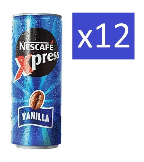 Nescafe Xpress Vanilla / Vanilya Original Soğuk Kahve - 250 ml x 12 adet - 1