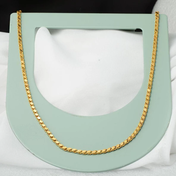 Halep Pullu Altın Zincir - 55 cm - 6