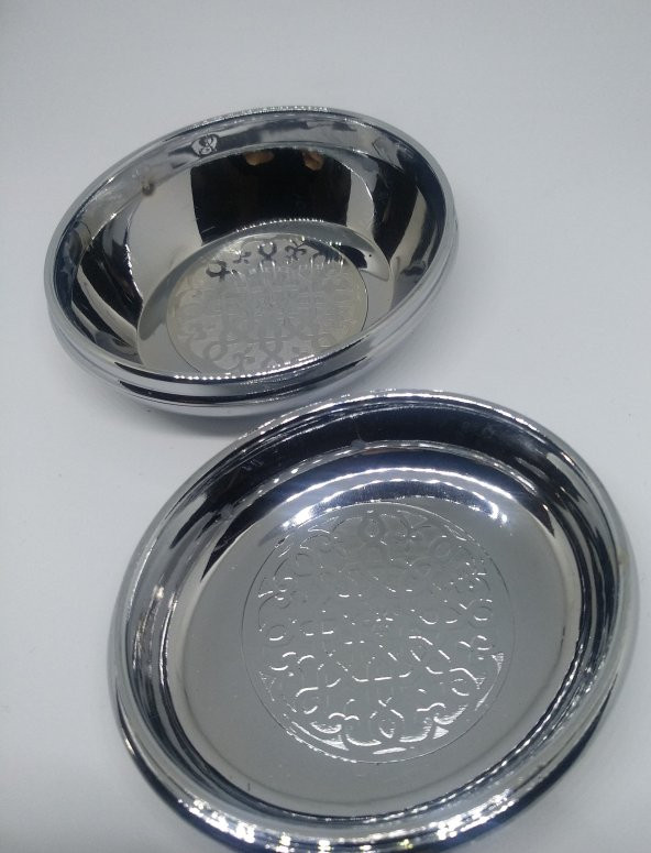 Camomile 4lü Broş Ayna Fırça Pudralık Seti Mat Beyaz 301 - 9