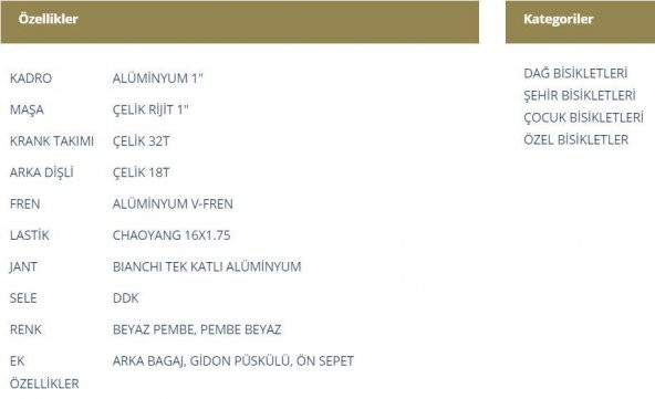 Bianchi Honey 16 Jant Kız Çocuk Bisikleti - 2