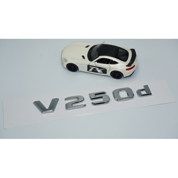 DK Tuning V 250d Bagaj Krom ABS 3M 3D Yazı Logo Benz İle Uyumlu - 2