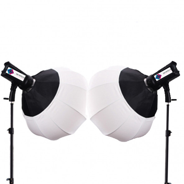 Deyatech Pro 2'li 150 W Stüdyo You Tube Ve Video Işığı 16000 Lm 5600 K + 65 Cm Softbo