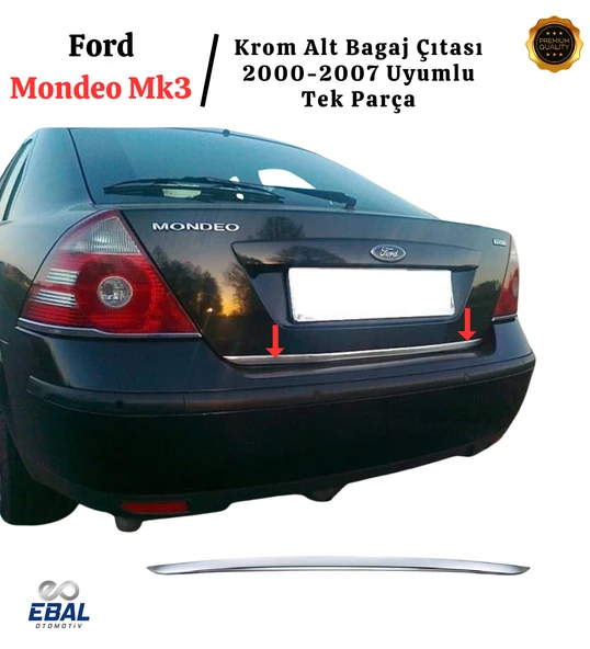 Ford Mondeo Mk3 Krom Alt Bagaj Çıtası 2000-2007 P. Çelik - Resim 2