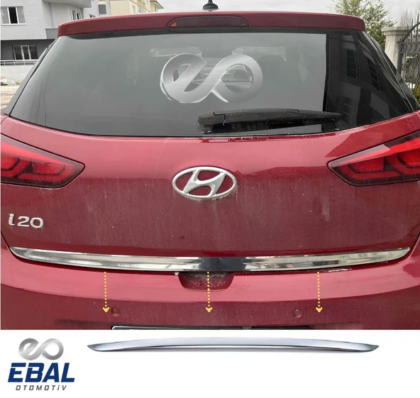 Hyundai İ20 Krom Bagaj Alt Çıtası 2014-2019 Model Arası Uyumlu P. Çelik