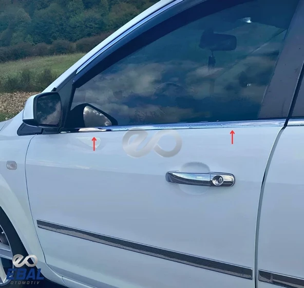 Ford Focus 2 Sedan Krom Cam Çıtası 4 Prç. 2005-2011 P. Çelik - Resim 2