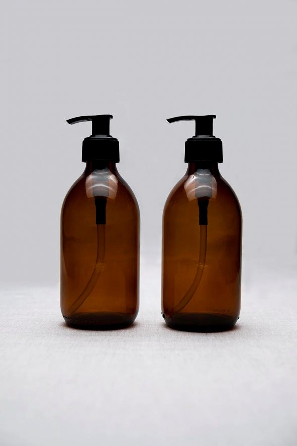 300ml Amber Cam Sıvı Sabunluk ( 2 Adet )