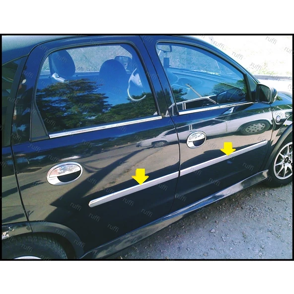 Opel Corsa C Krom Yan Kapı Çıtası 4 Prç. 2000-2007 Arası P. Çelik ürün görseli