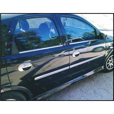 Opel Corsa C Krom Yan Kapı Çıtası 4 Prç. 2000-2007 Arası P. Çelik - Resim 2