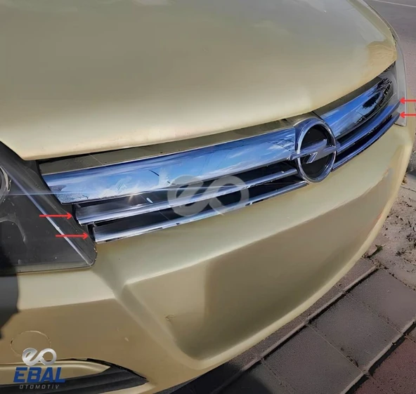 Opel Astra H Krom Ön Panjur 4 Prç. 2004-2010 Arası P. Çelik(HB) - Resim 3