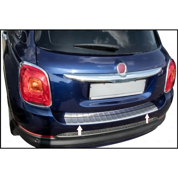 Fiat 500X Krom Arka Tampon Üstü Koruma P.ÇELİK 2014 üzeri - 1