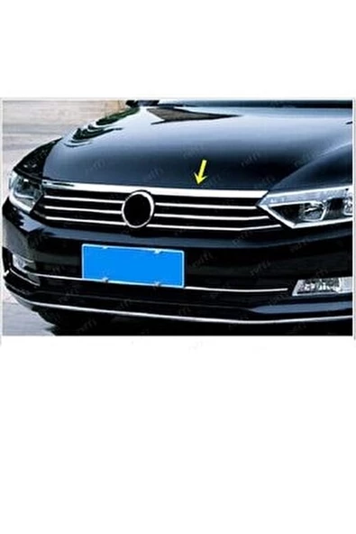 Vw Passat B8 Krom  Far Üstü Çıta Ön Panjur 1 Prç. 2015-2019 Arası P. Çelik
