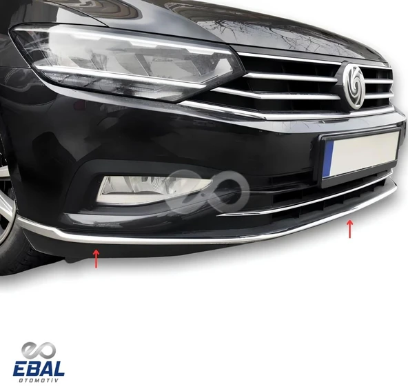 VW Passat 3C B8,5 Krom Ön Tampon Alt Çıta 3 prç. 2019 P.ÇELİK - Resim 3