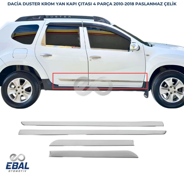 DACİA DUSTER KROM YAN KAPI ÇITASI 4 KAPI 2010-2018 P.ÇELİK