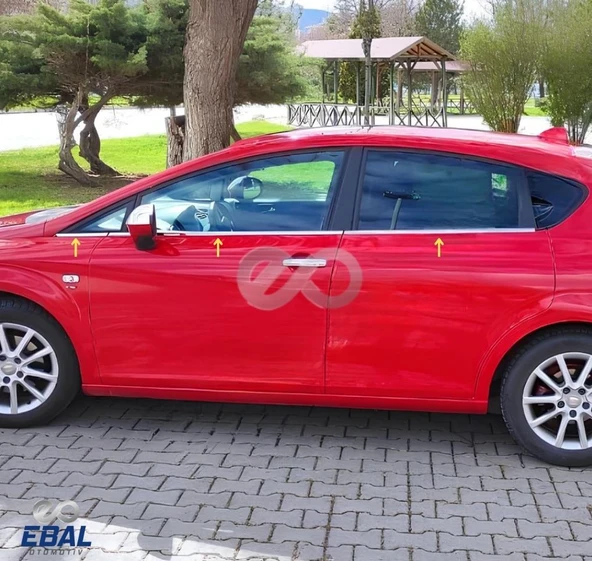 Seat Leon MK2 Krom Cam Çıtası 6 prç. 2006-2012 P. Çelik - Resim 4