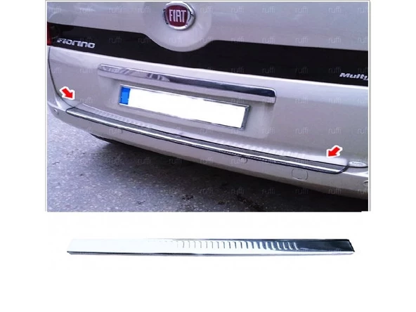 Peugeot Bipper Krom Arka Tampon Üstü Koruma 2008 ve üzeri P.Çelik ürün görseli