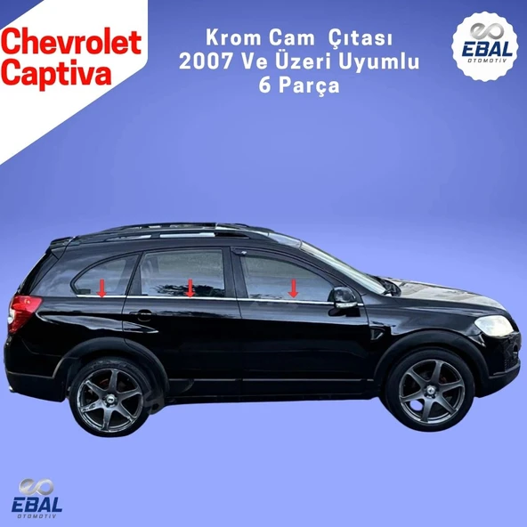 Chevrolet Captiva Krom Cam Çıtası 6 Parça 2007 Üzeri P. Çelik - Resim 4