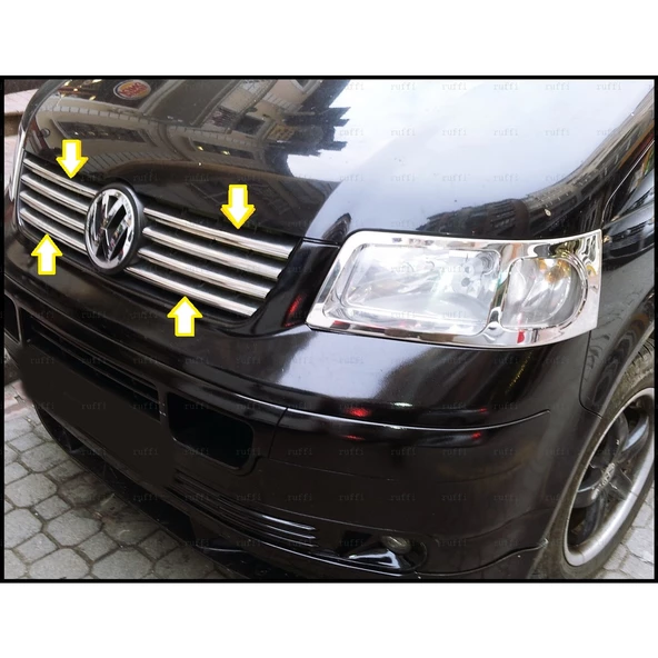 Vw T5 Transporter Krom Ön Panjur 8 Prç. 2003-2010 P. Çelik ürün görseli 1