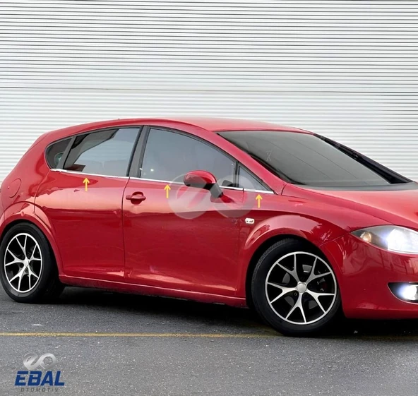 Seat Leon MK2 Krom Cam Çıtası 6 prç. 2006-2012 P. Çelik - Resim 3