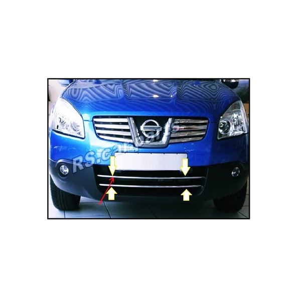 Nissan Qashqai Krom Ön Tampon Çıtası 2 prç. 2007-2010 P. Çelik - Resim 3
