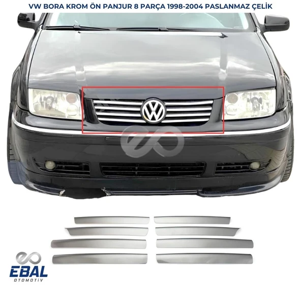 Vw Bora Krom Ön Panjur 8 Prç. 1998-2004 P. Çelik ürün görseli