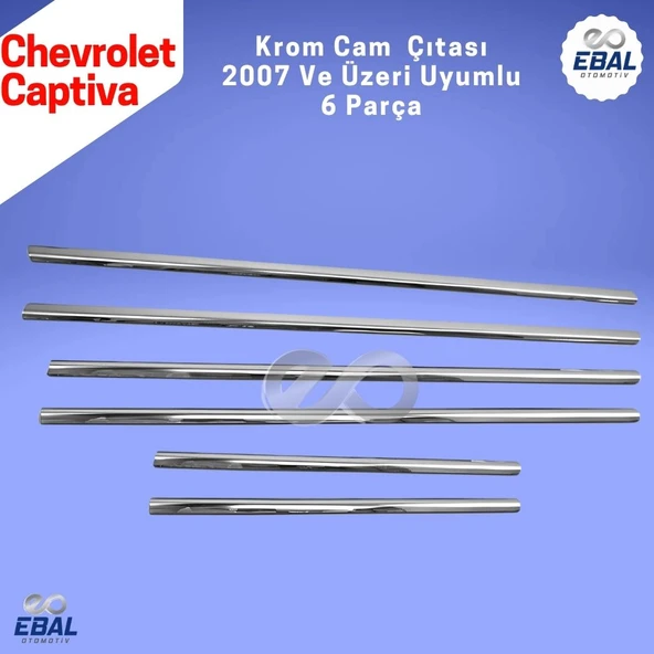 Chevrolet Captiva Krom Cam Çıtası 6 Parça 2007 Üzeri P. Çelik - Resim 3