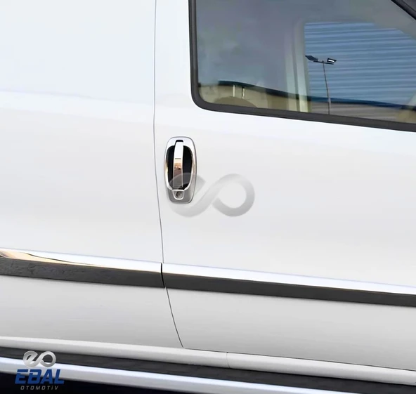 Opel Combo Krom Kapı Kolu 5 Kapı 10 Parça (SET) 2012-2018 Paslanmaz Çelik - Resim 3
