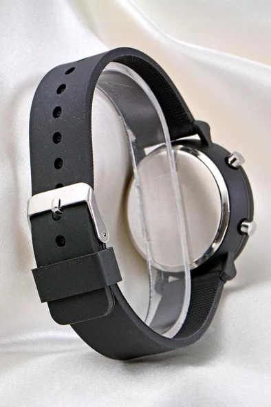 Yeni Sezon Unisex Kol Saati Siyah Renk Silikon Kordon Led Bileklik ST-304122 - Resim 3